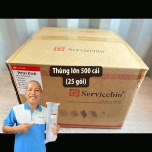 Hình ảnh thực tế thùng 500 cái đĩa Petri nhựa 90mm Servicebio